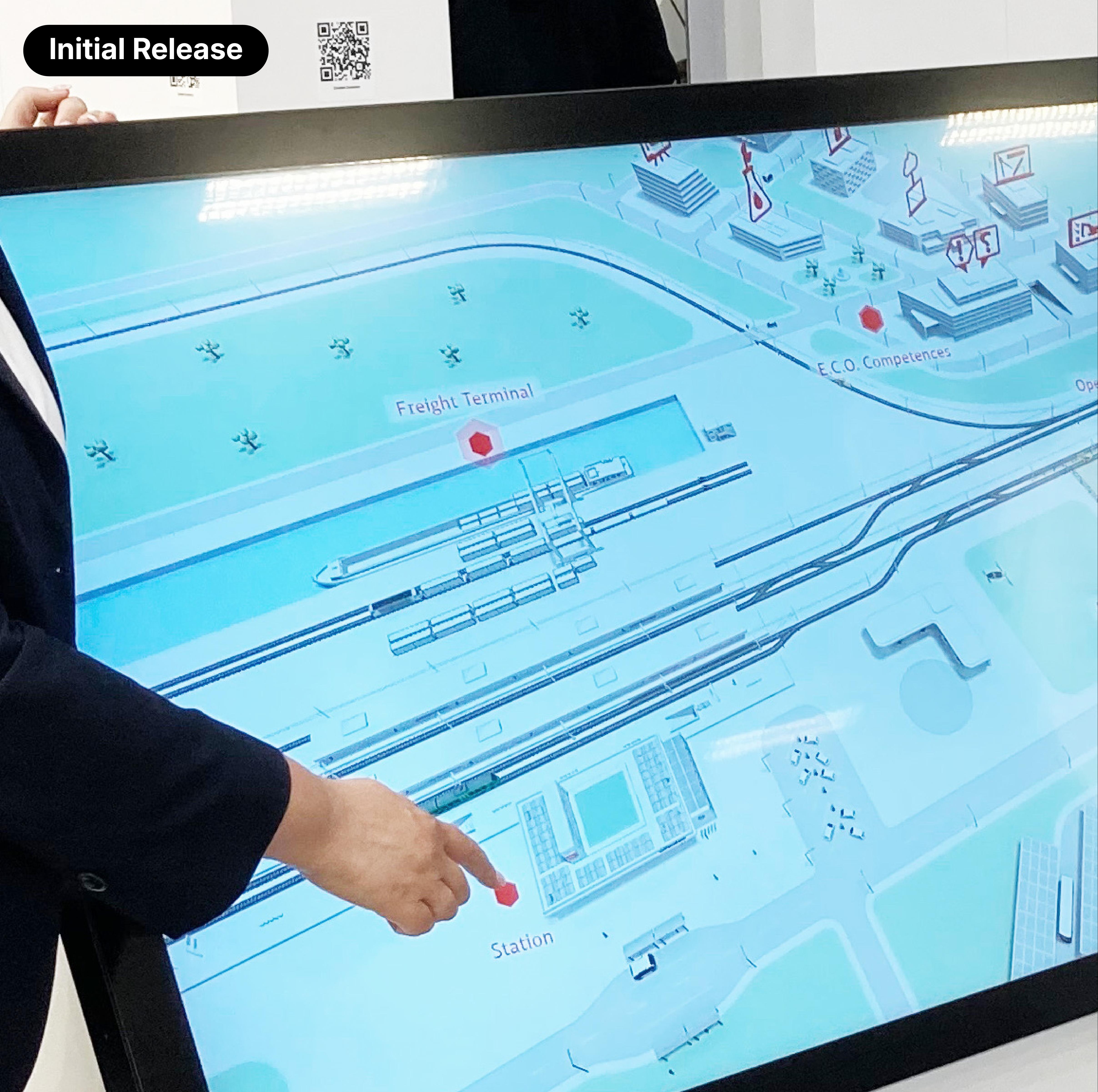 DB E.C.O. – touchscreen interaction at trade fair