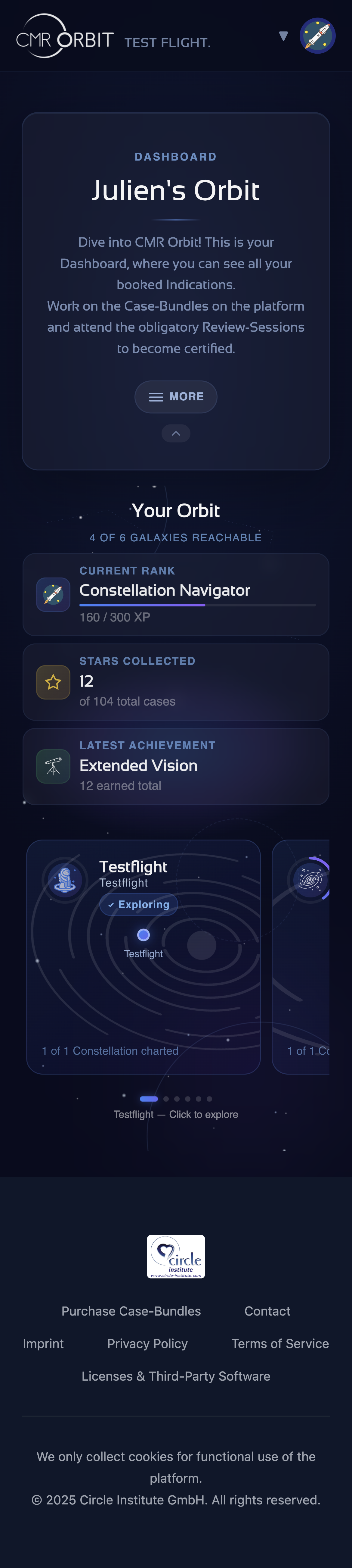 CMR Orbit mobile app – Constellation Navigator